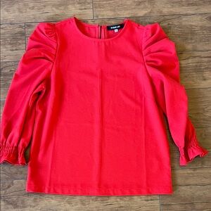 Sugarlips Scarlet Puff Sleeve Blouse